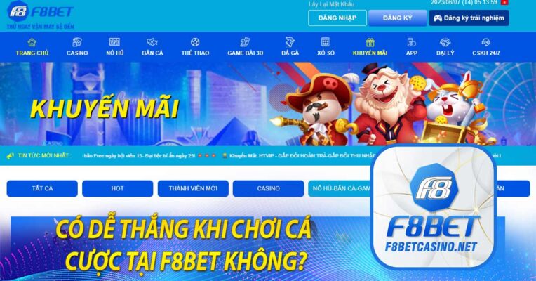 Có dễ thắng khi chơi cá cược tại F8bet không?