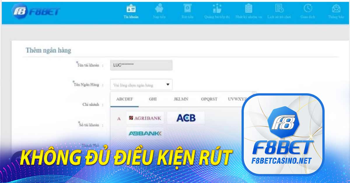 Không đủ điều kiện rút