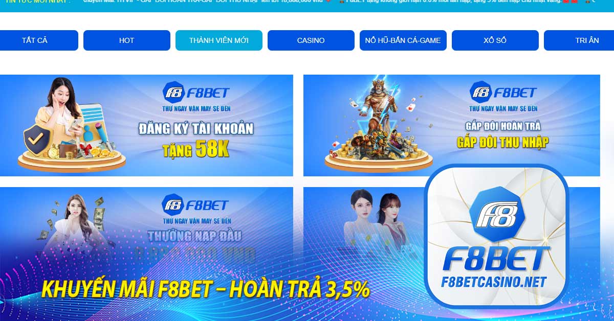 Khuyến mãi F8BET – hoàn trả 3,5%