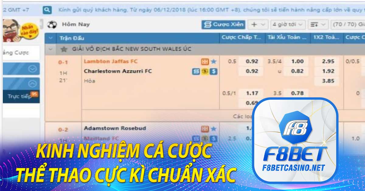Kinh nghiệm cá cược thể thao cực kì chuẩn xác