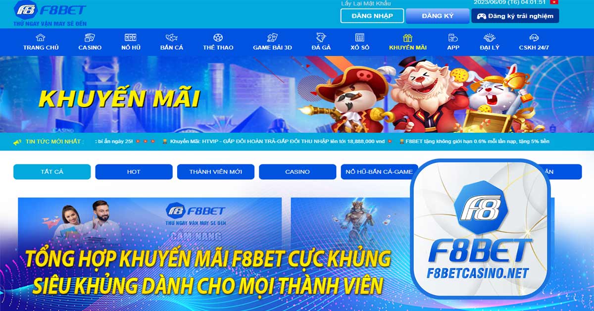 Tổng hợp khuyến mãi F8BET cực khủng siêu khủng dành cho mọi thành viên