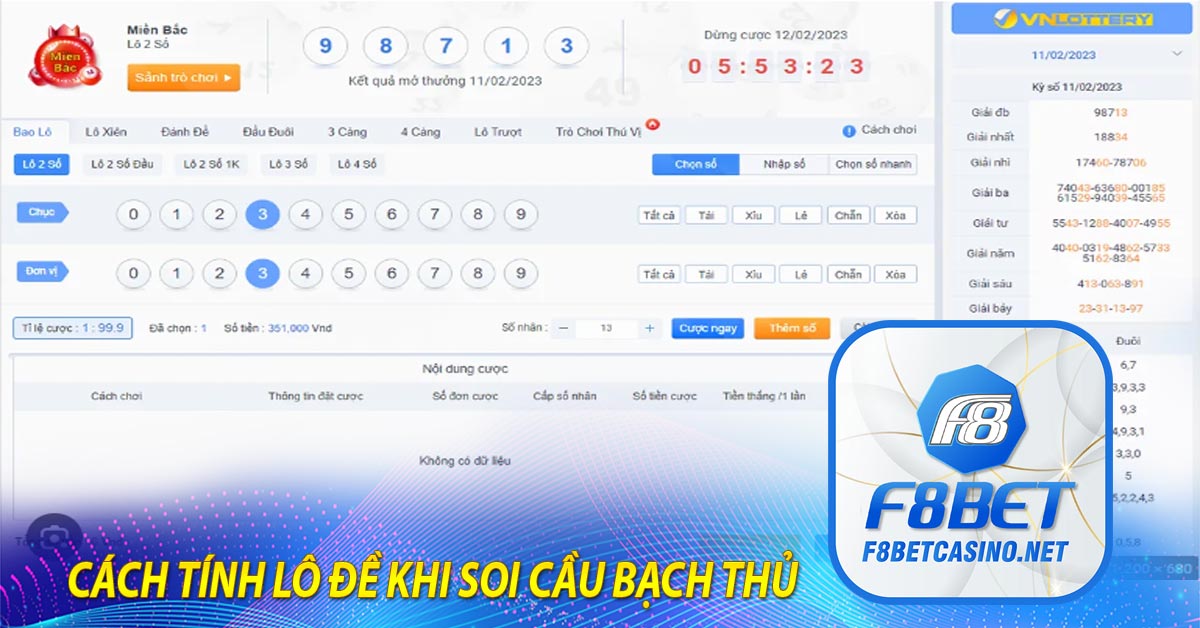 Cách tính lô đề khi soi cầu bạch thủ