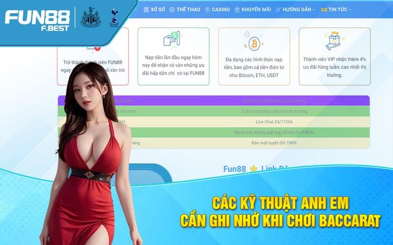CÁC KỸ THUẬT ANH EM CẦN GHI NHỚ KHI CHƠI BACCARAT