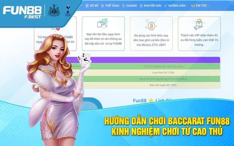 Hướng Dẫn Chơi Baccarat Fun88 - Kinh Nghiệm Chơi Từ Cao Thủ